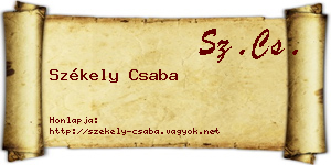 Székely Csaba névjegykártya
